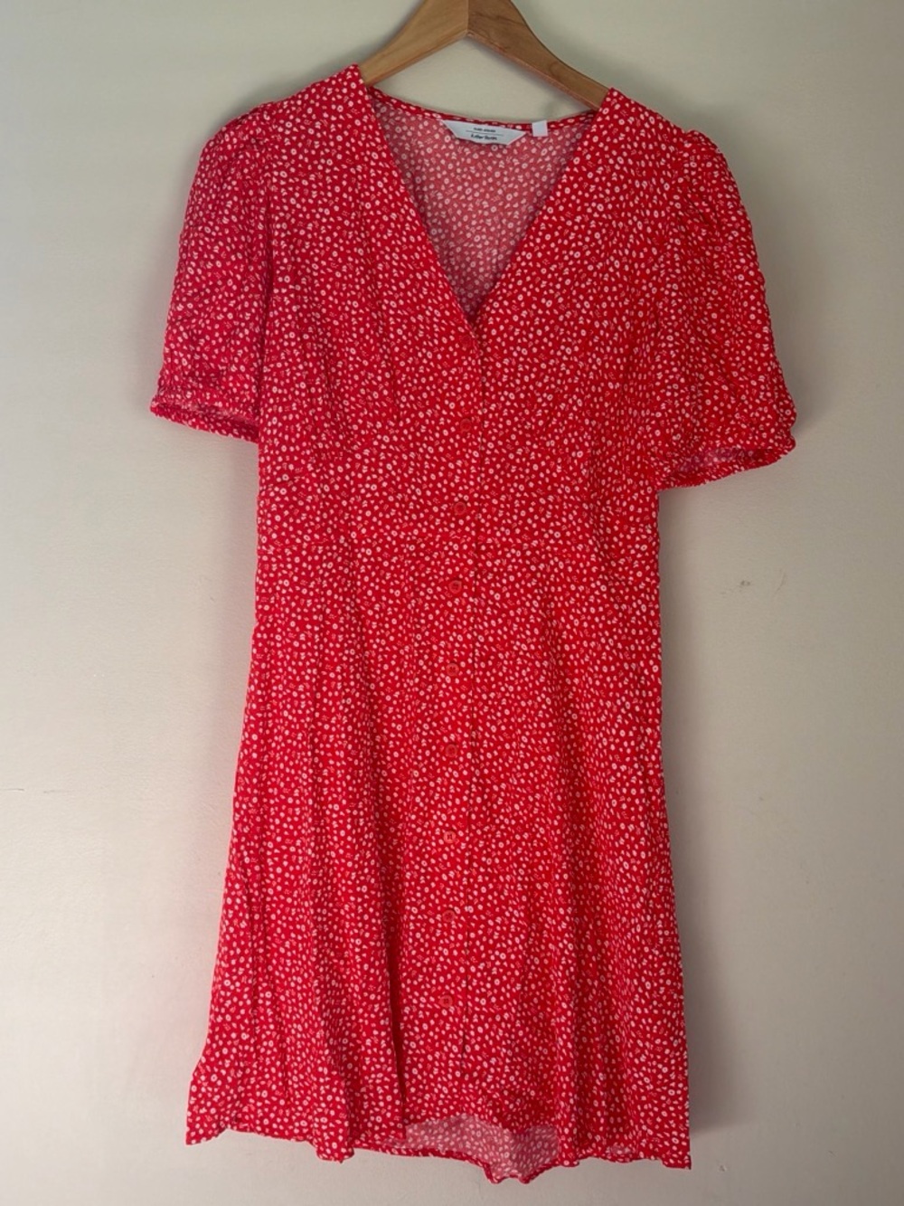 & Other Stories Paris Atelier Red Floral Mini Dress | Size US 6